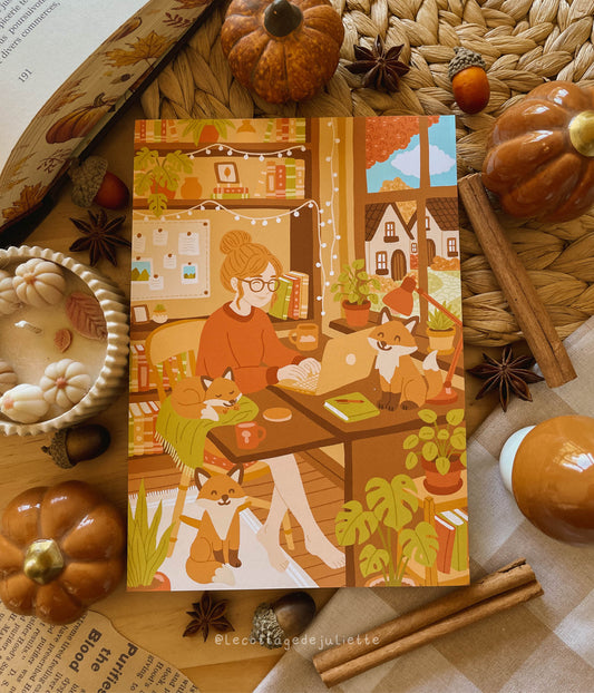 Illustration "Un matin d'automne studieux"