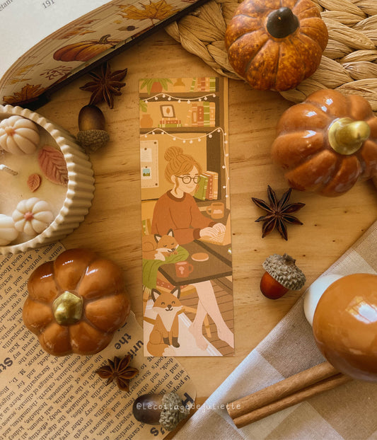 Marque-page "Un matin d'automne studieux"