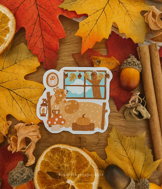 Sticker "Un réveil en automne"