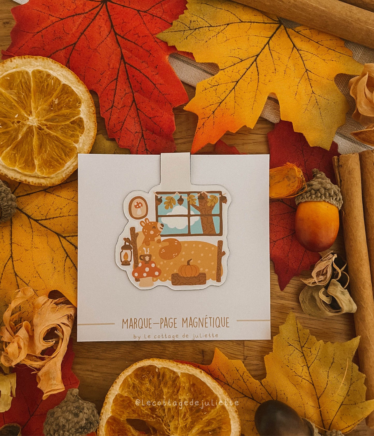 Marque-page magnétique "Un réveil en automne"