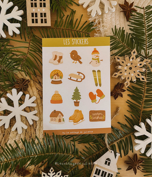 Planche de stickers "Walking in a winter wonderland"