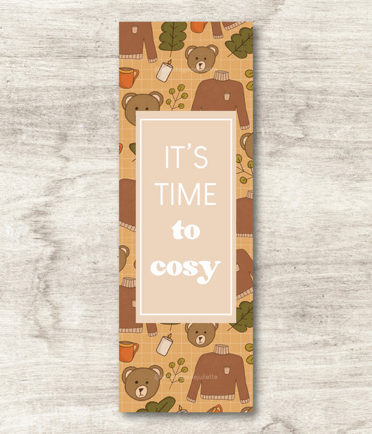 Marque page "It's time to cosy"