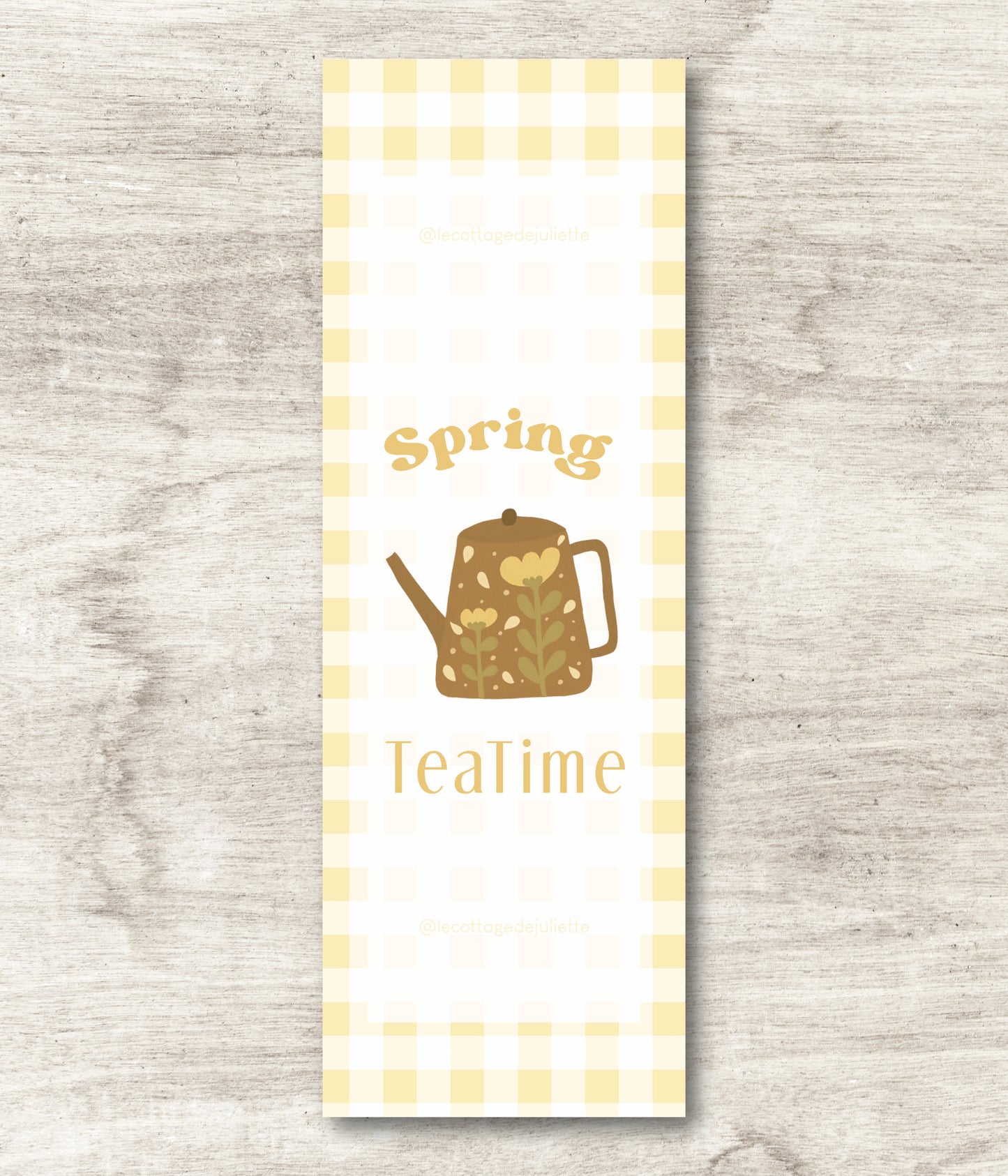 Marque page "Spring teatime"